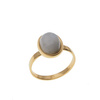 Pierścionek regulowany - Kamień Księżycowy owal i srebro złocone