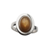 Pierścionek regulowany z owalnym Kamieniem Słonecznym w srebrze rodowanym.