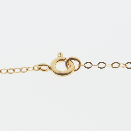 Naszyjnik - Obsydian złoty sopel  na łańcuszku srebrnym złoconym