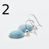 Kolczyki - Larimar owalny w srebrze