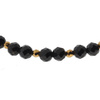 Bransoletka regulowana - Spinel fasetowane kulki, Hematyt i srebro złocone