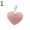 Zawieszka - Kwarc Różowy serce w srebrze