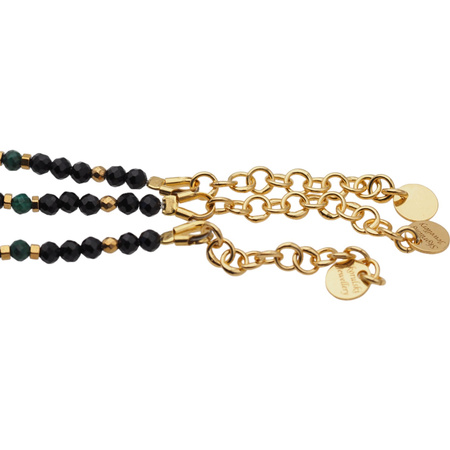 Bransoletka znak zodiaku byk - mix kamieni i srebro złocone