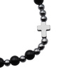 Bransoletka różaniec na gumce - Onyks. Jaspis Cesarski i Hematyt