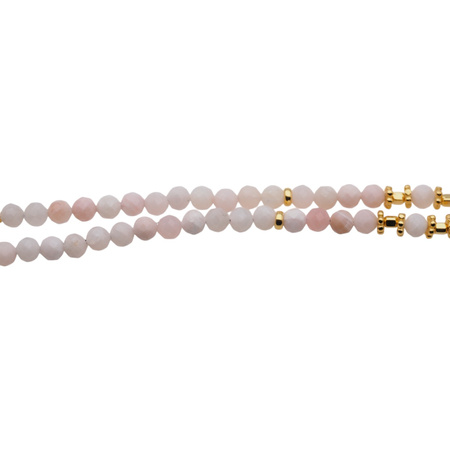 Bransoletka z Opalem Różowym i srebrem złoconym