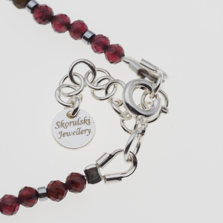 Bransoletka znak zodiaku lew - mix kamieni i srebro