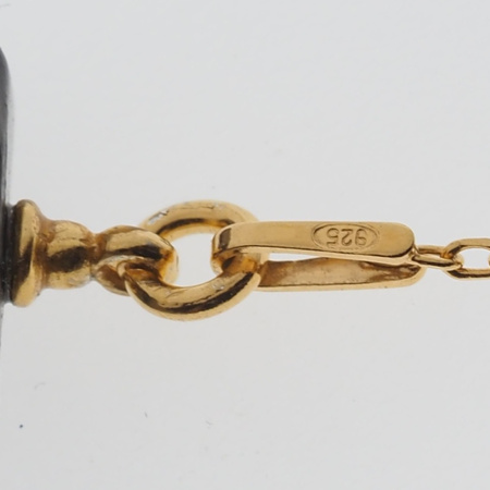 Naszyjnik - Awenturyn sopel na łańcuszku srebrnym złoconym