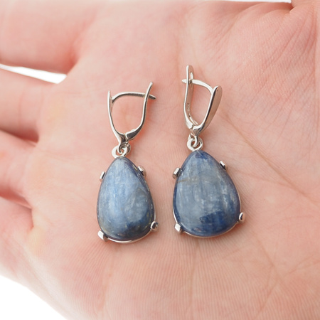 Kolczyki z kyanitami w srebrze rodowanym