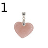 Zawieszka - Kwarc Różowy serce w srebrze