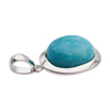 Zawieszka - Amazonit owalny 15x12mm w srebrze rodowanym