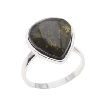 Pierścionek regulowany z Granatem Zielonym w srebrze.