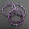 Bransoletka 18,5-19 cm na gumce - Ametyst fasetowane kulki 7mm