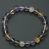 Bransoletka 17,5 cm na gumce - cięty Ametryn kulki 7mm