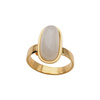 Pierścionek regulowany - Kamień Księżycowy owal i srebro złocone