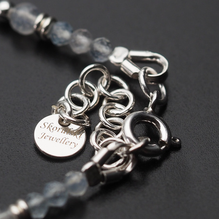 Bransoletka znak zodiaku ryby - mix kamieni i srebro