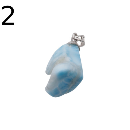 Zawieszka - larimar samorodek w srebrze