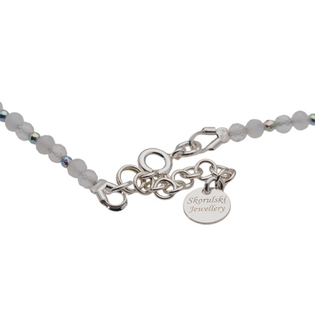 Naszyjnik - Mix kamieni sieczka, kulki i srebro