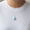 Zawieszka - larimar łza w srebrze
