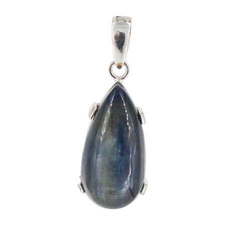 Srebrna zawieszka z Kyanitem – łza 25×13 mm