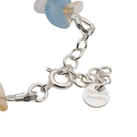 Bransoletka - Perła, Kwarc, Cytryn, Hematyt kostki i srebro