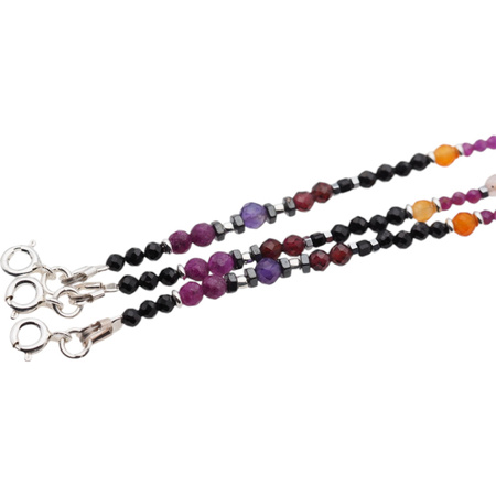 Bransoletka znak zodiaku baran - mix kamieni i srebro