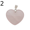 Zawieszka - Kwarc Różowy serce w srebrze