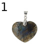Zawieszka - Labradoryt serce w srebrze