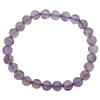 Bransoletka 18,5-19 cm na gumce - Ametyst fasetowane kulki 7mm