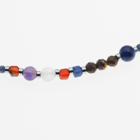 Bransoletka znak zodiaku panna - mix kamieni i srebro