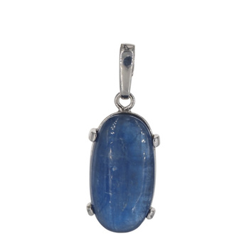 Zawieszka z kyanitem owalnym w srebrze rodowanym