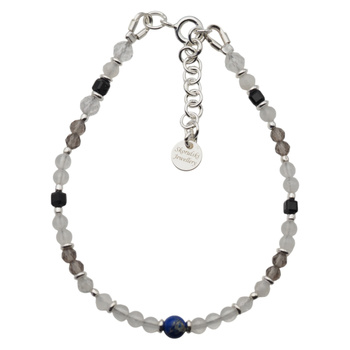 Bransoletka znak zodiaku Koziorożec - mix kamieni i srebro