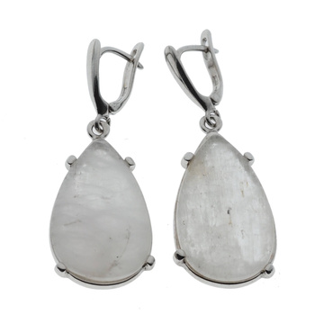 Kolczyki z morganitami w srebrze rodowanym