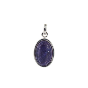 Zawieszka z owalnym Czaroitem 12x8mm w srebrze