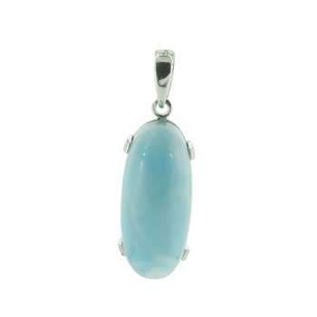 Zawieszka - larimar owalny 28x12mm w srebrze