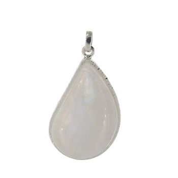 Zawieszka z Kamieniem Księżycowym w srebrze młotkowanym