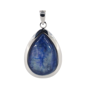 Zawieszka - kyanit łza i srebro rodowane