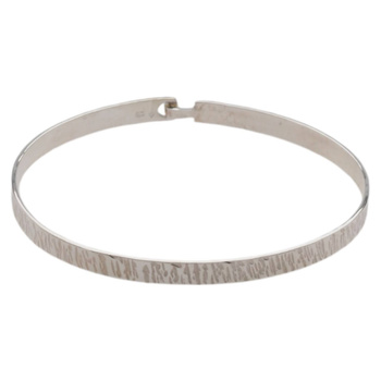 Bransoletka sztywna - srebro młotkowane
