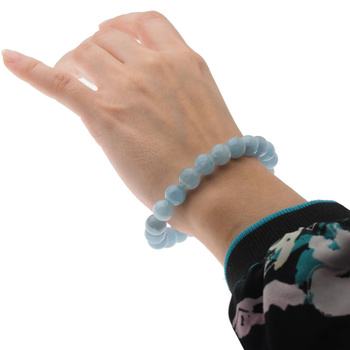 Bransoletka - Akwamaryn kulki 10mm