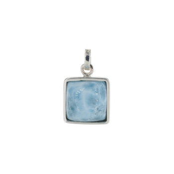 Zawieszka - larimar kwadrat w srebrze