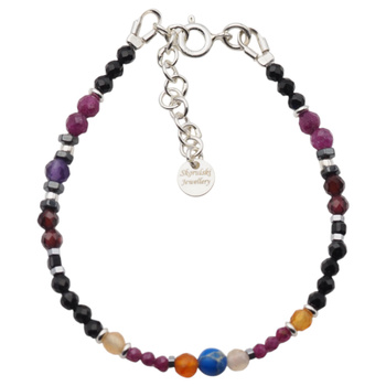 Bransoletka znak zodiaku baran - mix kamieni i srebro