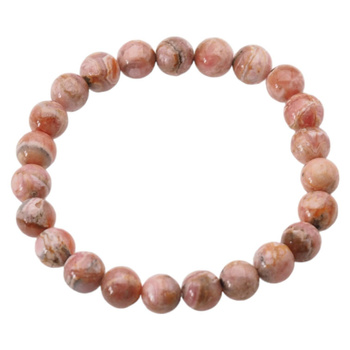 Bransoletka - Rodochrozyt kulki 8mm