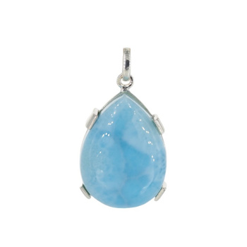 Zawieszka - larimar łza w srebrze