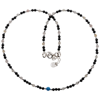 Naszyjnik mix - Turmalin, cytryn, apatyt i srebro